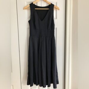 Martin + Osa - Navy Pleated Dress